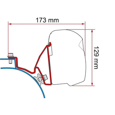 Fiamma Deep Black F43 Van 270 300 Awning VW T5 T6 Custom Expert Vivaro