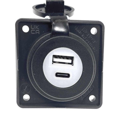 Berker Double 12V USB Socket USB C and USB A