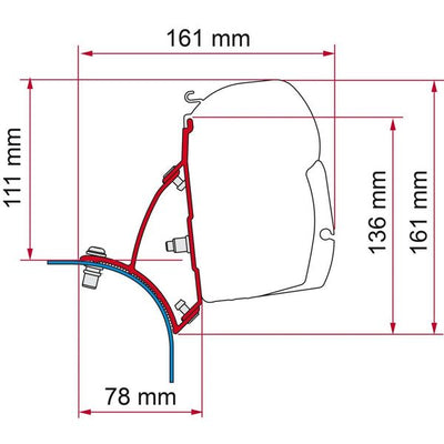 Fiamma Deep Black F43 Van 270 300 Awning VW T5 T6 Custom Expert Vivaro