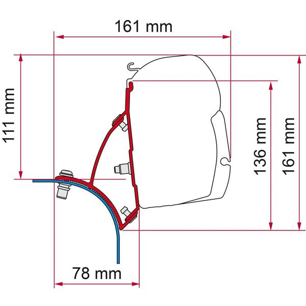 Fiamma Deep Black F43 Van 270 300 Awning VW T5 T6 Custom Expert Vivaro