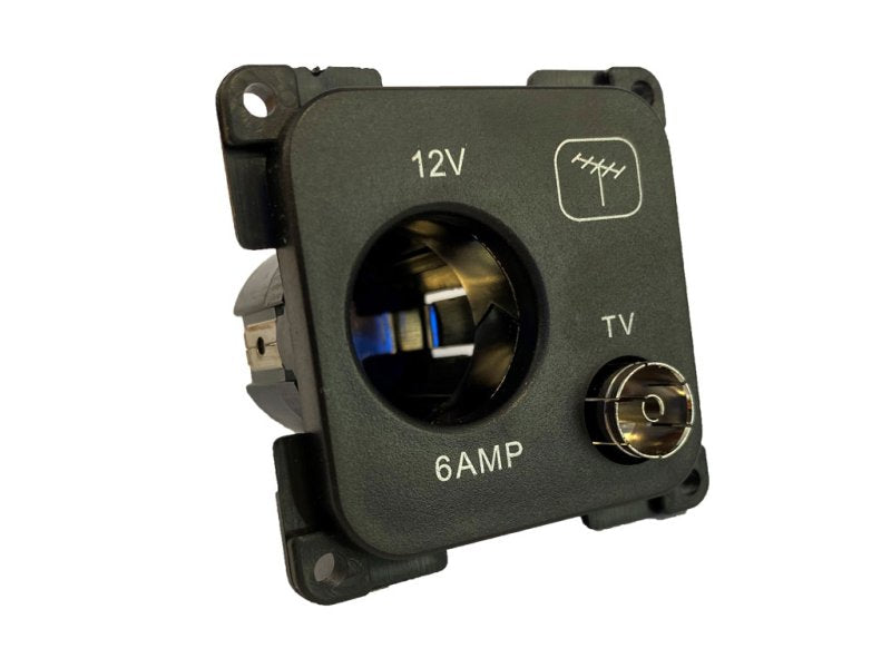 Caravan/Motorhome 12V Power & TV Basic Socket