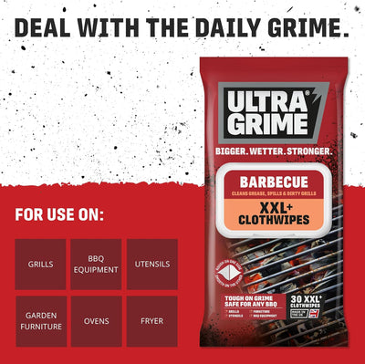 UltraGrime BBQ Cleaning Wipes x 30XXL