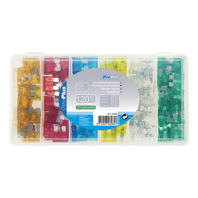 ProPlus Blade Fuses Standard Assorted 120 Pieces (in plastic box)