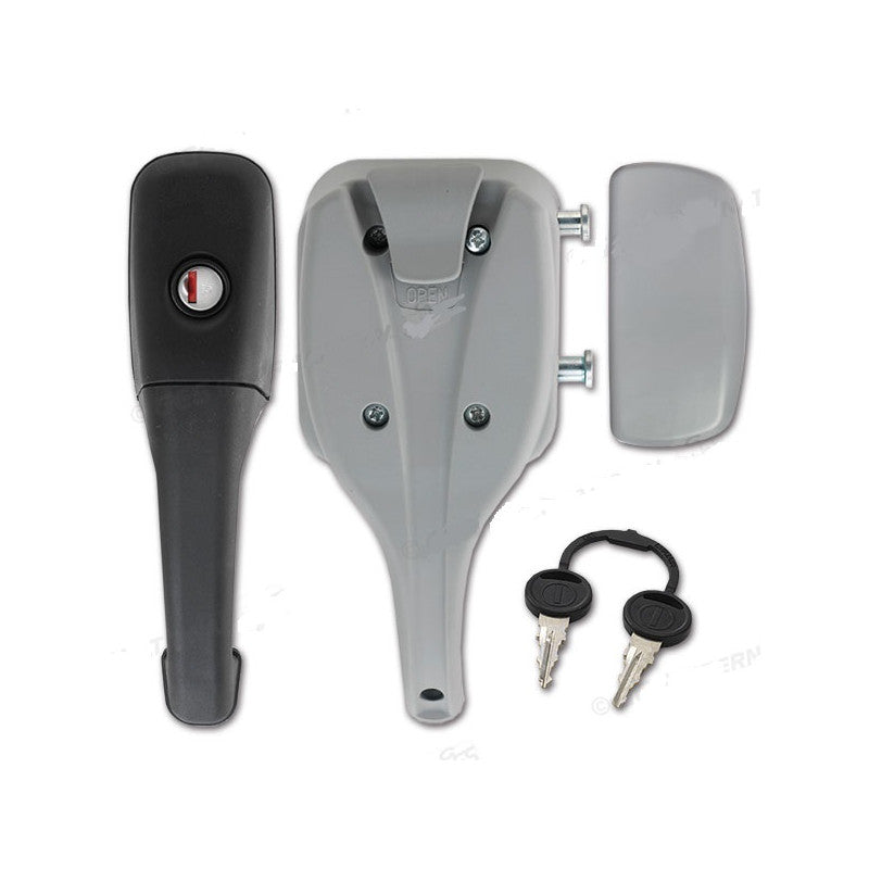 Trigano M1 Motorhome Door Lock Black Grey Internal Handle