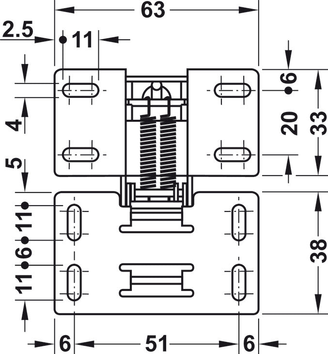 Caravan Motorhome Upper Cupboard Door Hinge Flap