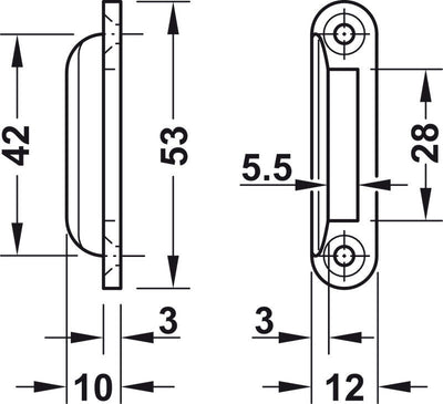 Swift Adria Motorhome Van Select Bathroom Door Catch Plate Brown