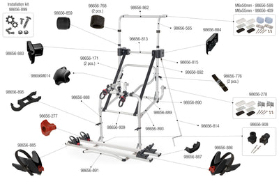 Drop down bike rack motorhome