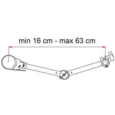 Fiamma Bike Arm Block Pro D2 Adjustable