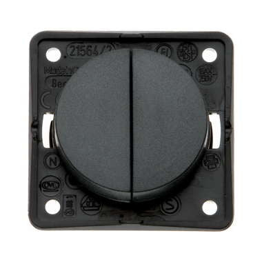 W4 Berker Twin Double Rocker Switch Anthracite