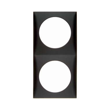 Berker Double Circular Switch Frame Surround Anthracite