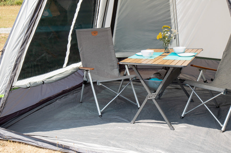 Reimo Bamboo Camping Table With Storage Net