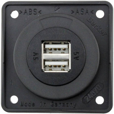 Berker W4 Sargent Double USB Socket Swift