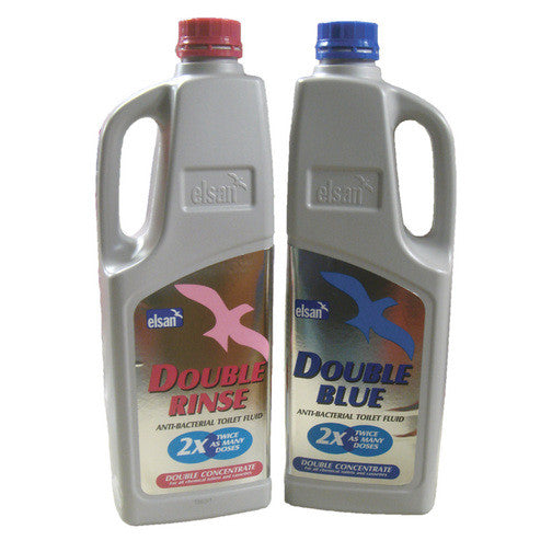 Elsan Double Toilet Fluid Pink & Double Blue Set 2+2L