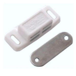 Magnetic Cupboard Catch - White