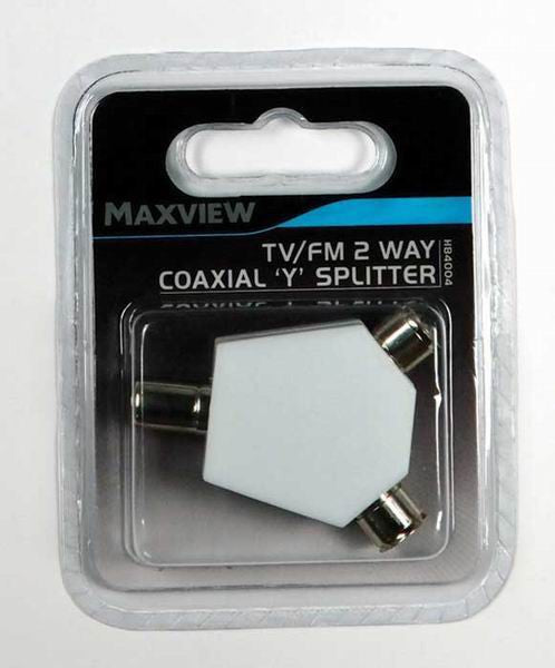 TV 2 Way Angled "Y" Splitter