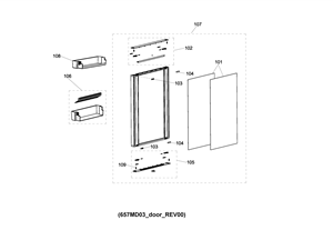 Dometic 10.5 Fridge Door Hinge Pin