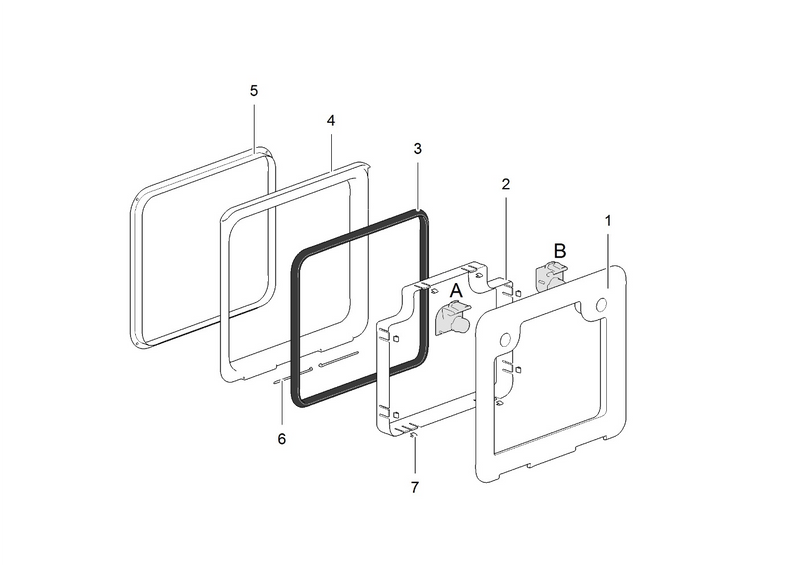 Thetford Service Door 3 Inner Frame